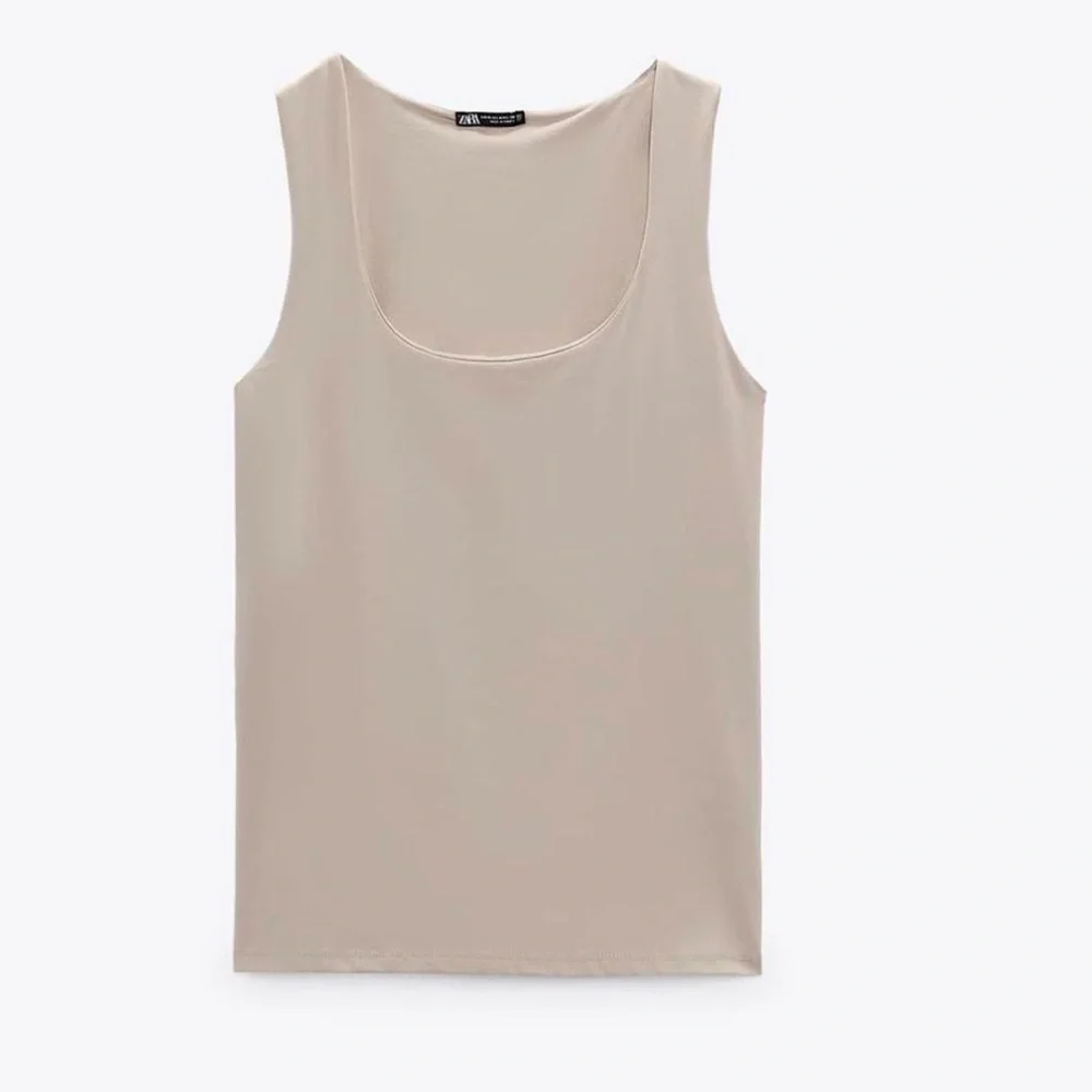 ZARA Square-Neck Tank Top - Picture 1 of 4